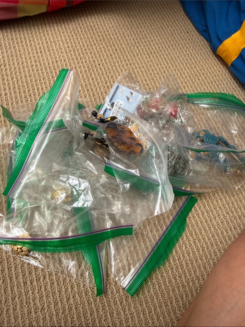 Lots of costume jewelry! Mostly earrings…